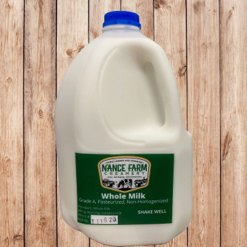 Milk from Nance Farm Creamery