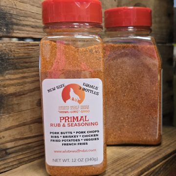 Primal Rub and Seasoning from White Wolf Rubs 12oz.
