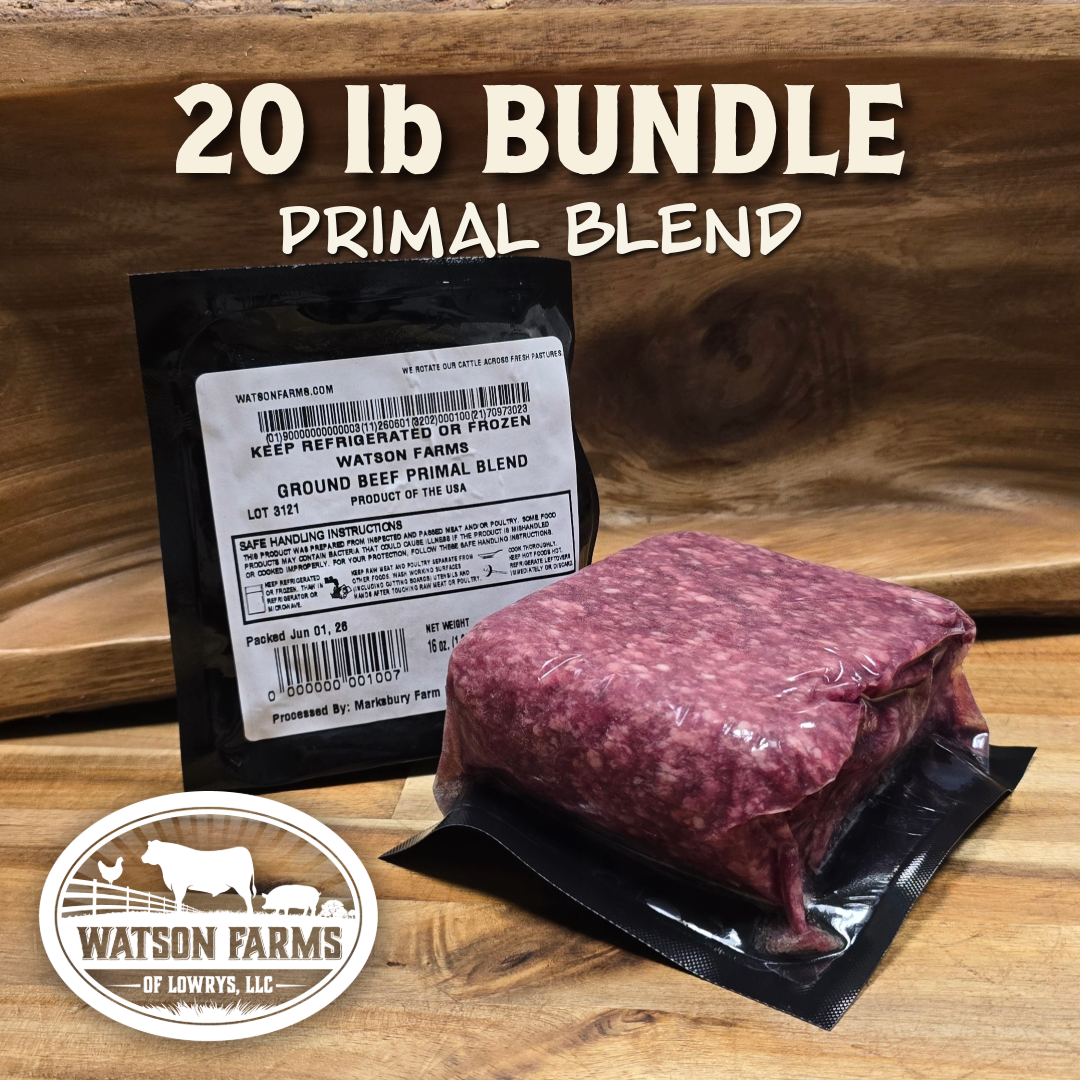20 lb Primal Ground Beef Bundle