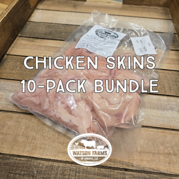 Bulk Pasture-Raised Chicken Skins (10 x 1 lb Packs)