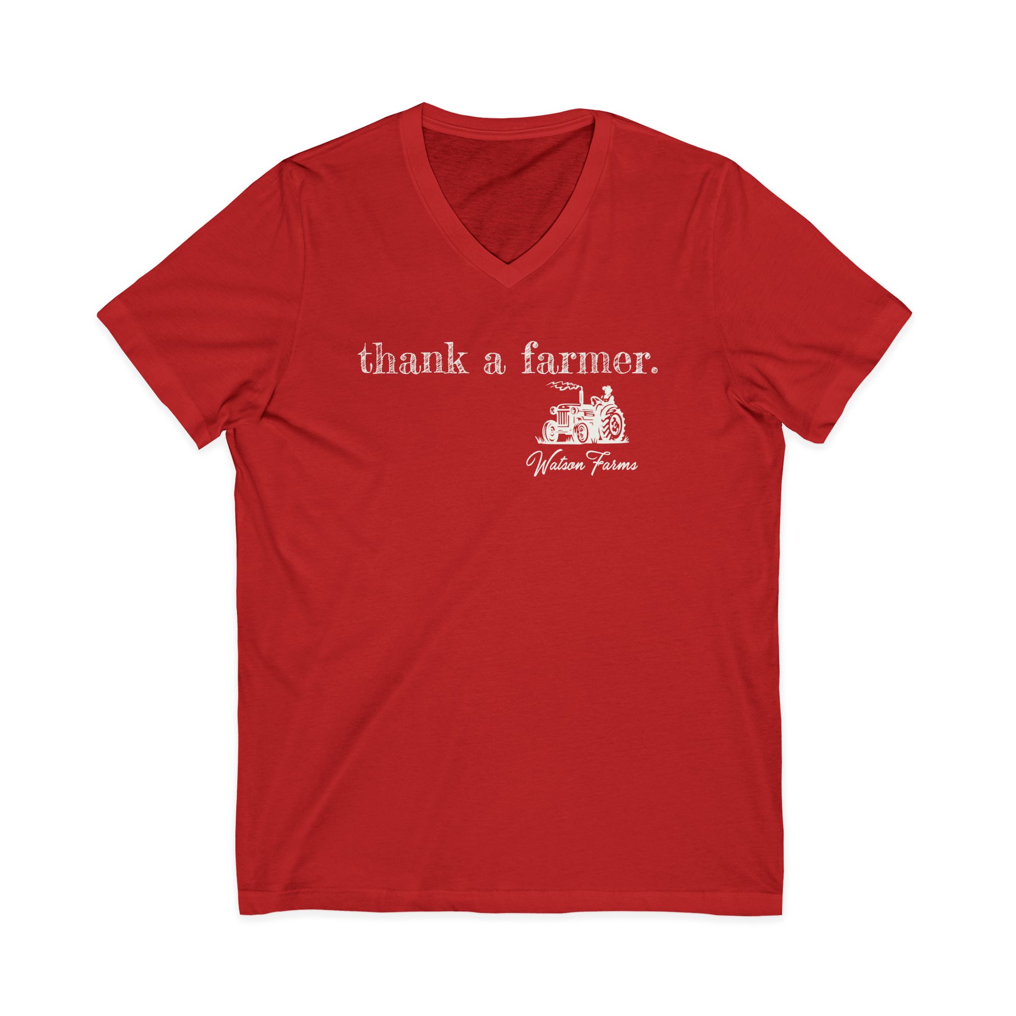 Thank a farmer Short Sleeve V-Neck - Image 3